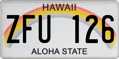 HI license plate ZFU126