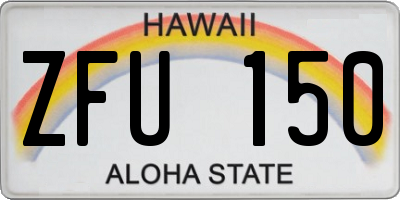 HI license plate ZFU150