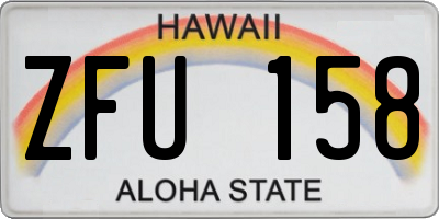 HI license plate ZFU158