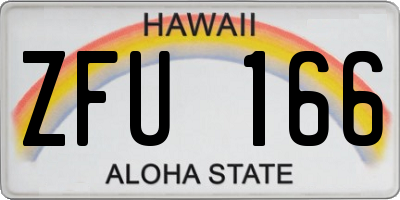 HI license plate ZFU166