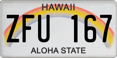 HI license plate ZFU167