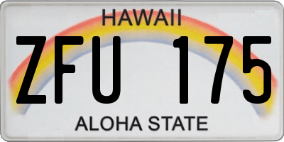 HI license plate ZFU175