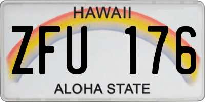 HI license plate ZFU176