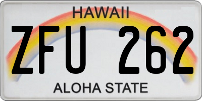 HI license plate ZFU262