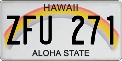 HI license plate ZFU271