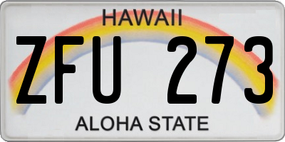 HI license plate ZFU273