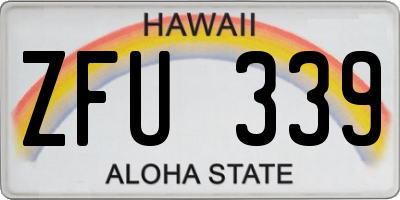 HI license plate ZFU339