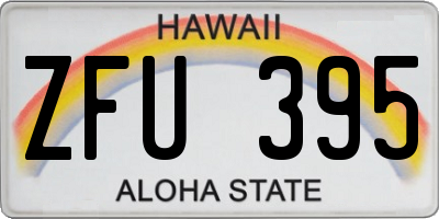 HI license plate ZFU395