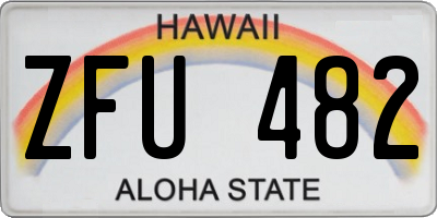 HI license plate ZFU482