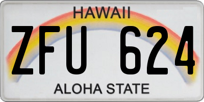 HI license plate ZFU624