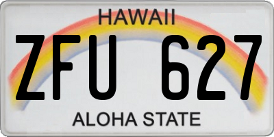 HI license plate ZFU627