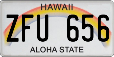 HI license plate ZFU656