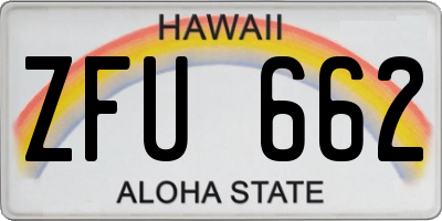 HI license plate ZFU662