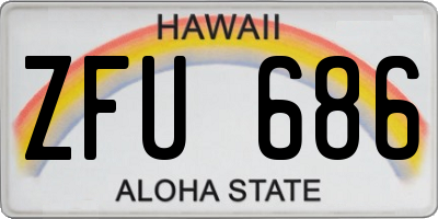 HI license plate ZFU686