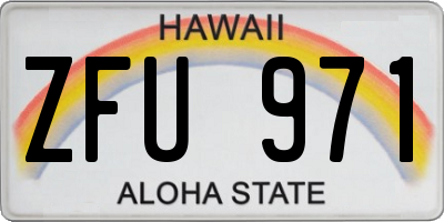 HI license plate ZFU971