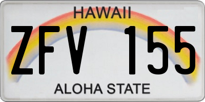 HI license plate ZFV155