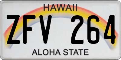 HI license plate ZFV264