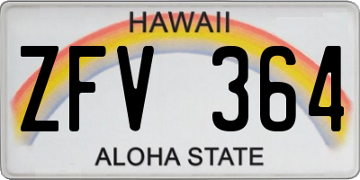 HI license plate ZFV364