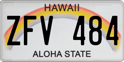 HI license plate ZFV484