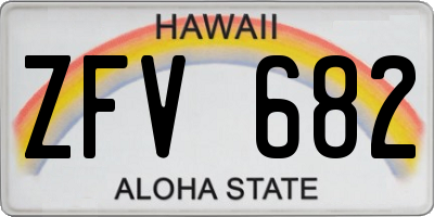 HI license plate ZFV682