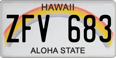 HI license plate ZFV683