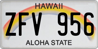 HI license plate ZFV956