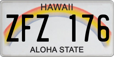 HI license plate ZFZ176