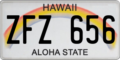 HI license plate ZFZ656