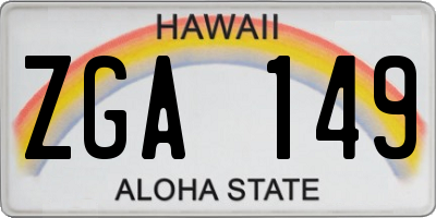 HI license plate ZGA149