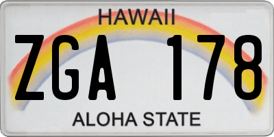 HI license plate ZGA178