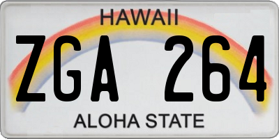 HI license plate ZGA264