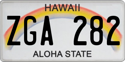 HI license plate ZGA282
