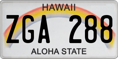 HI license plate ZGA288