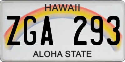 HI license plate ZGA293