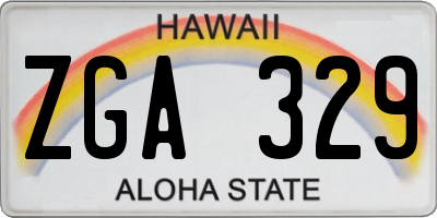 HI license plate ZGA329