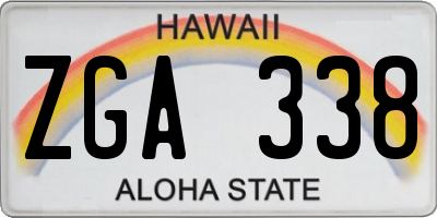 HI license plate ZGA338