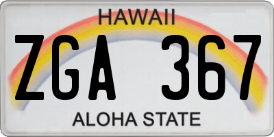 HI license plate ZGA367