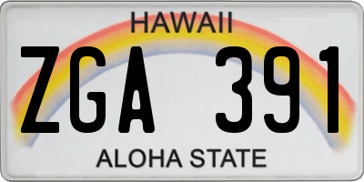 HI license plate ZGA391
