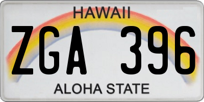 HI license plate ZGA396