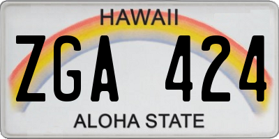 HI license plate ZGA424