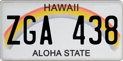 HI license plate ZGA438