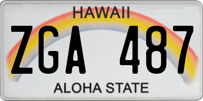HI license plate ZGA487