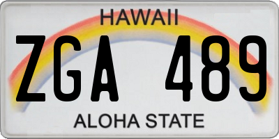 HI license plate ZGA489