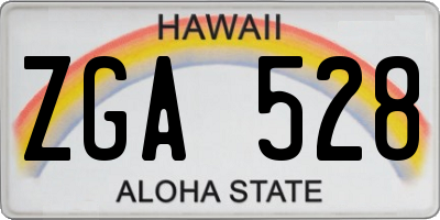 HI license plate ZGA528