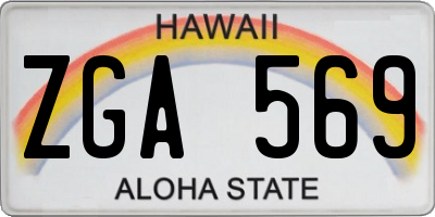 HI license plate ZGA569