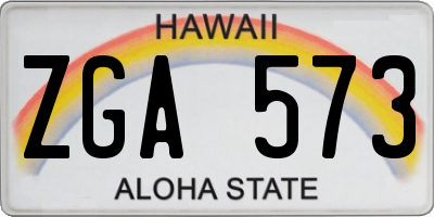 HI license plate ZGA573