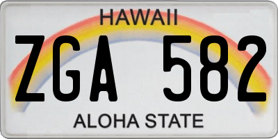 HI license plate ZGA582