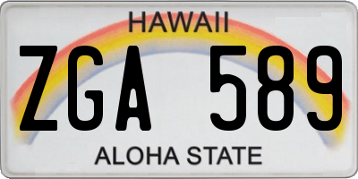 HI license plate ZGA589