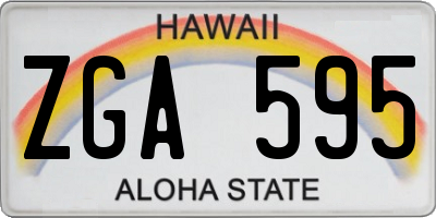 HI license plate ZGA595