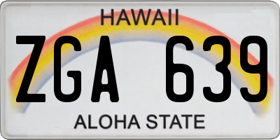 HI license plate ZGA639